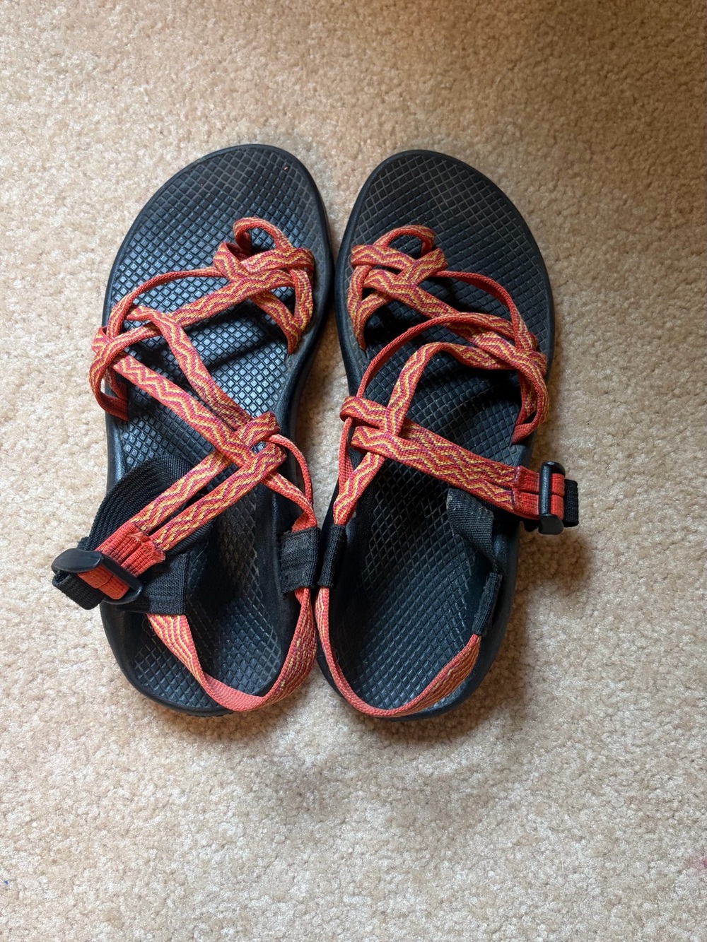 Chaco Women's Sandals with Orange Double Straps
